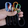 1pcs Keychain Tactical rétractable Spring Elastic Rope Security Gear Tool Randonnée Camping Téléphone anti-perdant pour le camp de randonnée en plein air