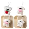 Kekains en peluche clés de coeur chiens figure Puppy Pendant Pendre Keetchain Decor Decors Pompoms Backpack