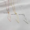 Hangende kettingen Aangepaste kaart gesneden ketting roestvrij staal 18K vergulde Israël map hangers sieraden dames beste cadeau voor eid al fitrwx