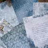 Wrap regalo 6pas/sacchetto retrò neve blu chiaro bckoground materiale fai da te decorazione di topi junk diario