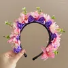 Saç klipsleri çiçek saç parçası ipek kafa bandı güzel başlık narin çiçek klips süsleme için moda tutkunları