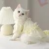 Одежда для собак маленькая цветочная пузырьковая юбка для домашних животных кошка