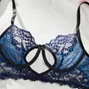 BHs setzt sexy zierliche Dessous Frauen -Spitze Stickerei BH Set Set Fashion Low Cut durch Unterwäsche nahtlose intime Nachtwäsche