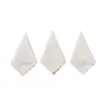 Bow Ties 30x30cm 3st Male Women näsdukar Solid White Hankies Pocket Square Handduk