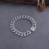 Viking Cast Cuban Chain Mens Armband Rostfritt stål Fin Polerad kedja Fyra sidor Skär pojkvän Gift grossist 240429