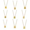 Nuovo designer classico Celi Trendy Cipcant Necklace 18K Gold placcato adatto a donne in Europa e in America Letter Board Square Necklace Gioielli Regali