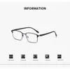 Lunettes de soleil Louilles de lecture du cadre en métal de luxe pour femmes hommes unisexes carrés transparents loin de visions de vue HD Eyeglasse 0 1.0 4.0