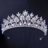 Tiaras Baroque New Luxury Sky Blue Crystal Pearl Crown для женщин свадебные невесты Queen Bridal Tiaras Hair Dress Accessories