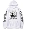 Heren Hoodies Sweatshirts Jujutsu Kaisen Hoodie Hip Hop Anime Gojou Satoru Print Hooded pullovers Tops Loose Long Sles Harajuku Man Kleding D240429