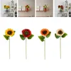 Decorative Flowers 3Pcs Fake Sunflowers Bouquet Bride Holding Faux Outdoor Flower Simulation Wildflowers For Home Parties Art Decor