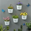 Decoraties Wandhangende planter Plant Pot Bloemmand Tuin Succulente Container Metaal Iron Bloemhouder Huis Balkon Garden Decoratie