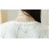 Women's Blouses Shirts Womens Short Slve Lace Blouse O-Neck Tops White Shirt Summer Clothing New Fashion D710 30 Y240426