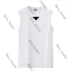 2024 Designer magliette camicie senza maniche Summer Brand Luxury Prades Sleeveless Abiti da maniche Cotton Short Short Short Triangle Fashion Fashion Men's Clothing 995