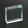 Sieraden zakjes vierkante transparant glas kristal display base ambacht ketting oorbellen standaard wimperverlengingslade home decor ornamenten