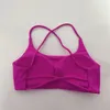 Yoga-Outfit Feste Farbunterstützung Frauen Fitness Bra Weste Fitnessstudio Sport Top Hollow Rückenschub mit Brustpolster vier Schultergurte Cross-Back