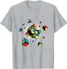T-shirt maschile che esplodono Rubix Rubiks Rubics Cube regalo per bambini magliette strette topi classici TS Cotton Men Casual T240425