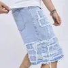 2024 Summer Mens High Street Patch Rated Dephinim Shorts con estilo sólido sólido macho Shorts 240428 240428