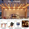 Decoraties Solar Led Ball String Lights Waterproof Buiten Garden Garland Fairy Lamp met 8 modi voor Terras Kerstfeest Bruiloft Decor