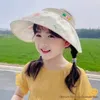 Cappelli larghi brim kids hat hat da sole pieghevole protezione UV regolabile viscere a base di frutta aperta panoramica per ragazzi ragazze