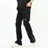 Jeans masculin y2k vêtements pantalon homme cargo conception de fermeture droite