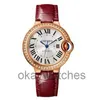 Unisex Dials Automatyczne zegarki robocze Carter Box Certyfikat Blue Balon 18K Rose Gold Diamond Mechanical Women Watch WJBB00331