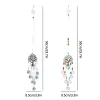 Décorations Crystal Sun Catchers Prisms Window Wind Chime Chain Colorful Chain suspendu Pendant Decoration Tree of Life Shape Home Garden Decor