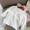 Jacken Babys Leichtgewichtsjacke Sommer Langsamen V-Ausschnitt Baumwoll weiße Sonnenschutzmittel Strickwagen Jungen Mädchen dünne Oberbekleidung