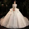 Main Wedding Bride 2024 French Court Heavy Industry Släping Star Big Size Sen System Dream Super Fairy Q240429