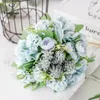 Wedding Flowers Silk Peony Hydrangea Bouquet Artificial Flower Fake Rose Bruid Decor voor Home El Table Accessories Flore