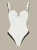 Frauen Badebekleidung Modes schwarz-weiß kontrastierende Farben Bikini Sexy Trend Einfacher One-Piece Designer Beach Badeanzug Vertuschung