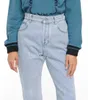 Дизайнерские зимние женские джинсовые джинсы Полые измельченные разорванные дизайнерские дизайнеры ebroidery повседневные темно-синие прямые повседневные джинсовые брюки азиатский размер 25-30