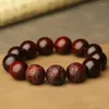 Strand Natural Pterocarpus Santalinus Armband Tolv Zodiac Three-One Lucky Crafts Buddhist Buddha Beads Prayer
