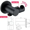 Impostare il sistema doccia nero set da bagno mixer gettoni deviatore soffitto in ottone o spray portatile a parete con testa Rian da 816 "