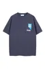 Luxus-Rhuder-Marke Designer T-Shirts Trendy Brand Coast Sunset Poster Weizen Logo Männer Damen Paar Lose lässiges Kurzarm T-Shirt mit 1: 1 Logo