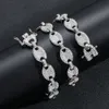 Naszyjniki wiszące biżuteria Hip Hop Kawa Naszyjnik 12 mm stop aluminiowy