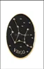 Pins broches sieraden twee -constellaties rond broche pin gouden letters cirkel legering cor badges vrouwen rugzak trui tas hoed clo83743399