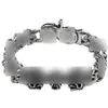 Silver Retro Cross Rattan Flower Round Buckle Bracelet Domineer Fashion Mens Couple Foot Thick Chain