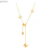 Hanger kettingen titanium stalen gouden vlinder ketting geschikt voor dames mode-sieraden en hoogwaardige kettingwx