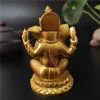 Décorations Gold Lord Ganesha Statue Bouddha Elephant Hindu God Sculpture Figurines Résine Home Garden Decoration Bouddha Statues For House