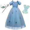 Girls prinses cosplay Sleeping Beauty Aurora kostuum kinderen Halloween Carnival verjaardagsfeestje roze jurken kinderen Belle kleding 240423