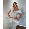 Ebi Aso Size Plus Arabic Sparkly Mermaid Sexy Wedding Dress Sheer Neck Beaded Bridal Gowns Dresses Zj Es