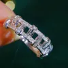 Custom Jewelry 18k Gold White Exquisite Design Hot Selling Cuban Ring with South African Natural Diamond