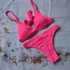 Costume da bagno bikini sexy a split di colore a split a split