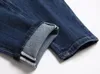 Les rides et les trous de jeans masculins chez les hommes étirent les pieds minces de mode de gros fabricants de ventes directes