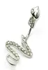 Snake Navel Ring Anti Allergy Rostfri Steel Belly Button Rings CZ Navel Bar för män och kvinnor5099460