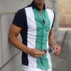 2024 Hawaiian Stripe Fashion Men Shirt Casual Retro Retro Floral Polo Cône courte plage sociale Offre 3D Print Street Wear Summer 240507