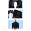 Rhinestone garnitur przystojny Nowy 2 sztuki mody mody ślubne najlepsze mężczyźni Slim Fit Groom Tuxedo dla mężczyzny w magazynie bezpłatna wysyłka s