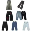 Jean shorts wide been jeans broek voor mannen vriendjeans voor mannen print jeans aangepaste hoogwaardige wasontwerper heren heren baggy jeans mannen midden gewassen losse jeans