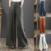 Spodnie damskie Capris swobodne szerokopasmowe spodnie dla kobiet jesienne spodnie Zanzea 2023 Vintage High Waisted Pants Palazzo Womens Solid Turn OversizeS Y240429