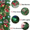 Decoratieve bloemen Kerstmisslicht string 2,7 m voor Xmas Tree Decoratie kunstmatige kranslampen